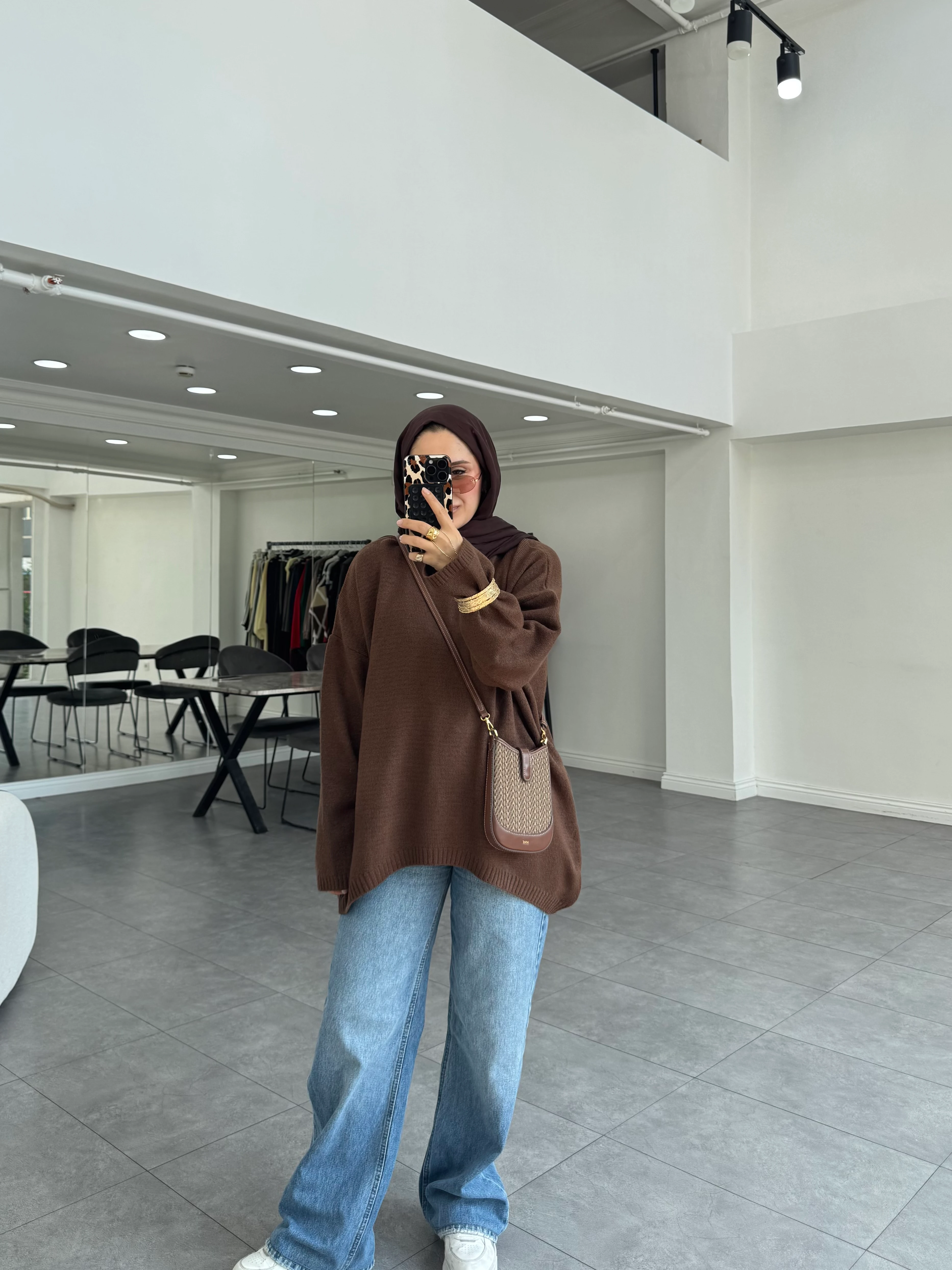 Fuol Triko Kazak Kahverengi