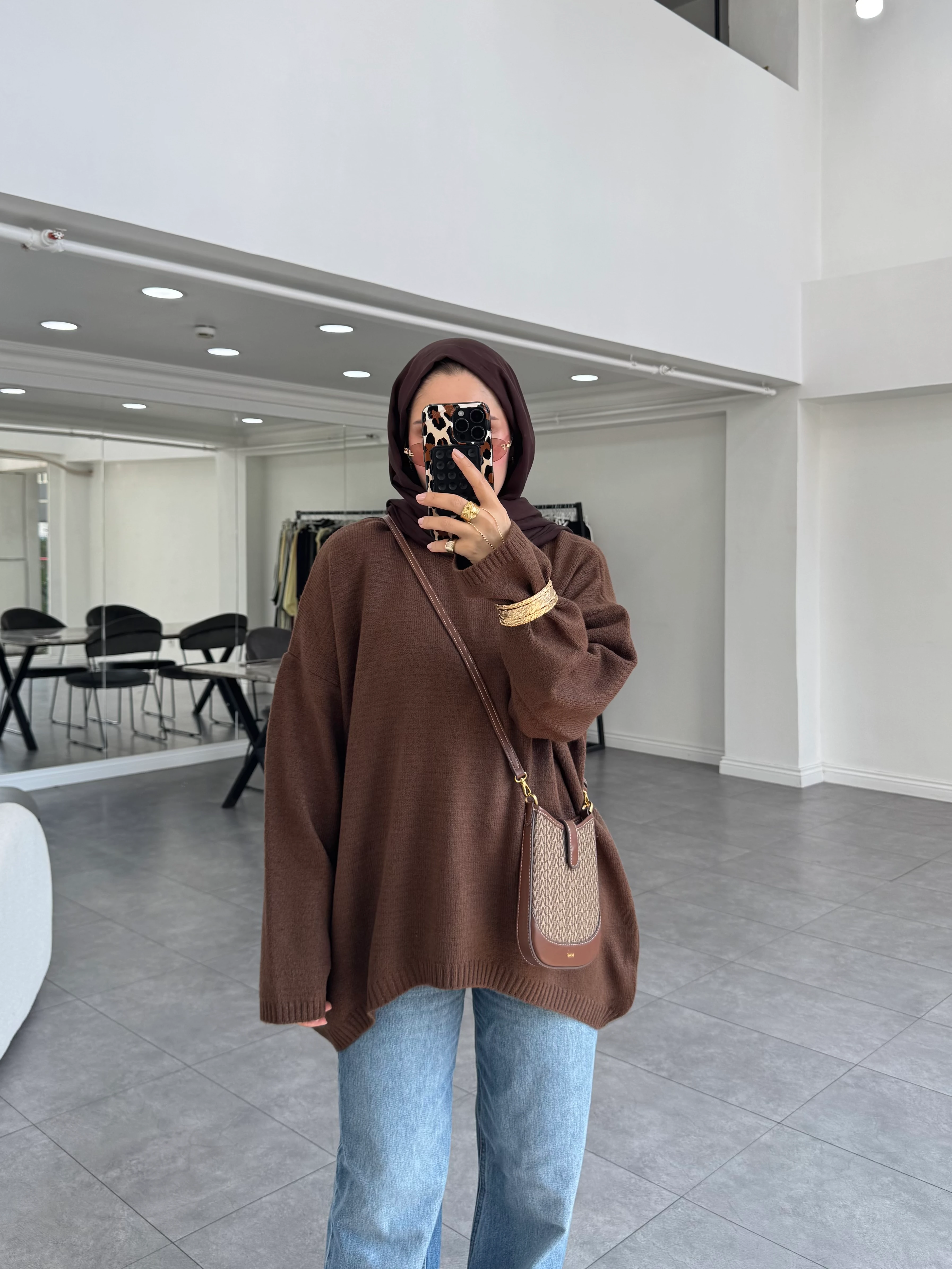 Fuol Triko Kazak Kahverengi