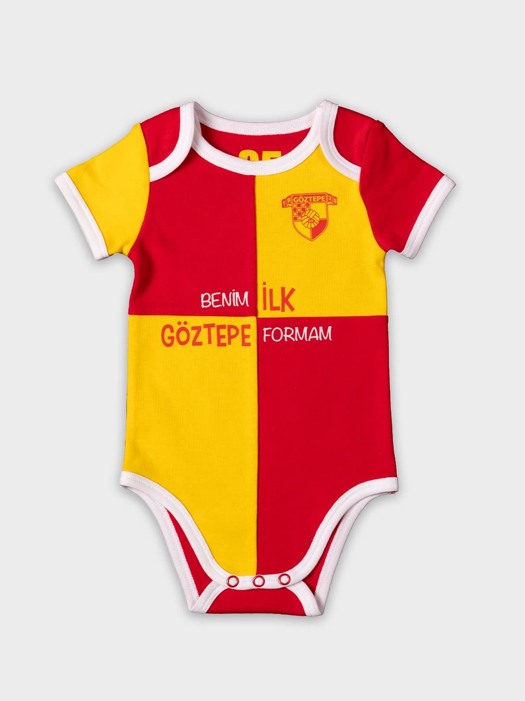 Göztepe Damalı Kısa Kollu Bebek Body
