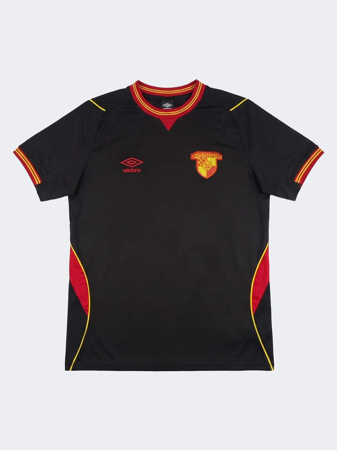 Göztepe Umbro Kamp Çizgili Yaka Siyah Tişört