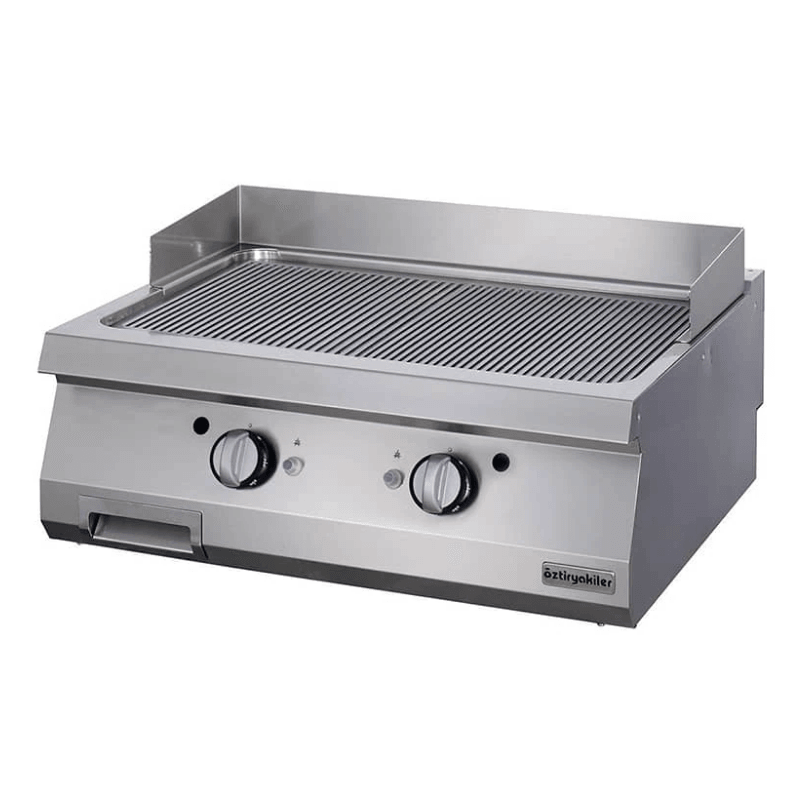   ÖZTİRYAKİLER Gazlı Grill Plate, Oluklu, 80x70x30 cm