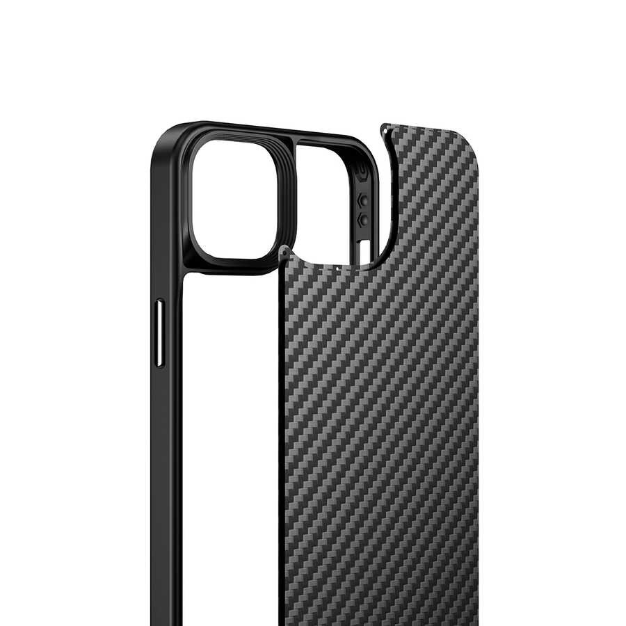 iPhone 14 Plus Kılıf Aramid Karbon Fiber Magsafe Özellikli Wlons Radison Kılıf