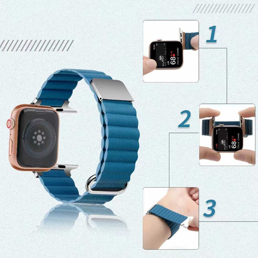​​​ Watch 42mm KRD-78 PU Deri Kordon Strap Kayış