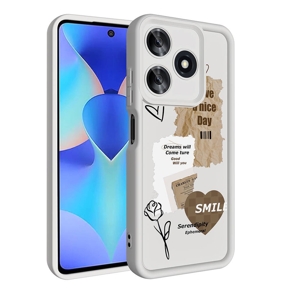 Tecno Spark 10 4G Kılıf Kamera Korumalı Baskılı Arka Yüzey Zore Klas Kılıf