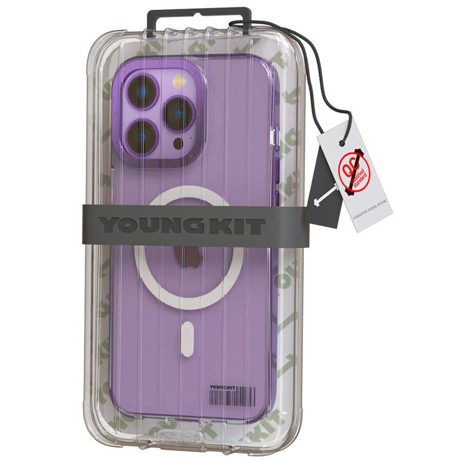 iPhone 14 Pro Max Kılıf Magsafe Şarj Özellikli Youngkit Coloured Glaze Serisi Kılıf
