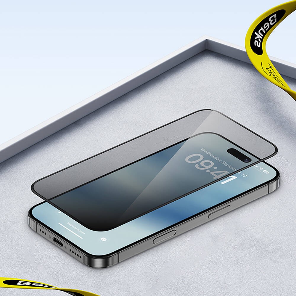 iPhone 16 Pro Max Benks Ultra Shield 0.3mm Privacy Ekran Koruyucu + Kolay Uygulama Aparatlı