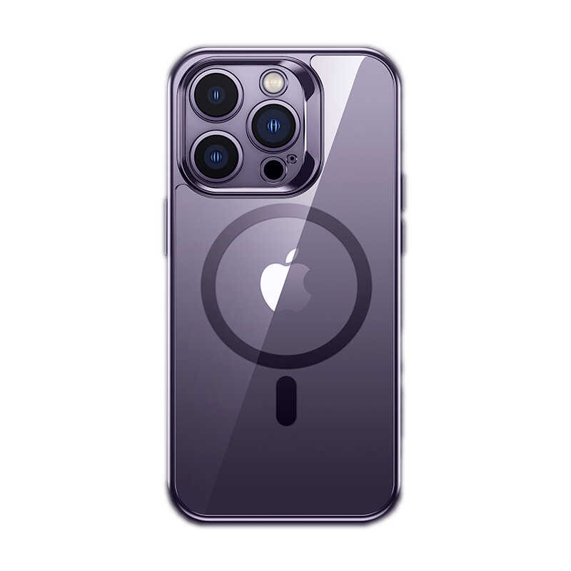 iPhone 14 Pro Max Kılıf Magsafe Şarj Özellikli Premium Cam Arka Yüzey Benks Electroplated Kılıf