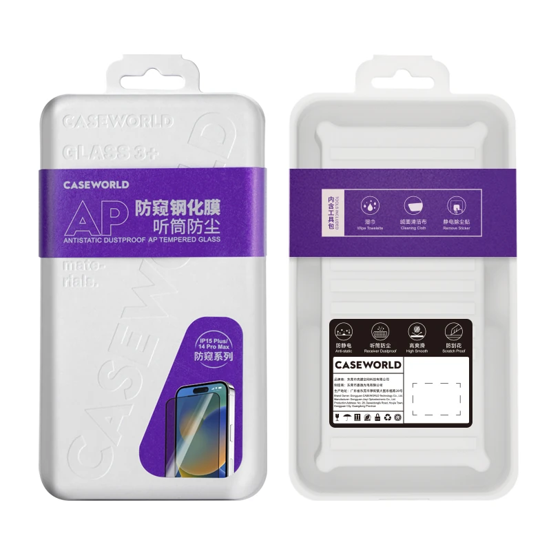 Apple iPhone 15 Pro Max CaseWorld HD Serisi 0.33mm Privacy Temperli Cam Ekran Koruyucu