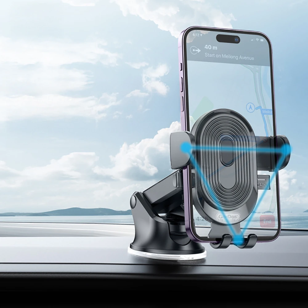 Go Des GD-HD353 360 Derece Dönebilen Vakumlu Tasarım Araç İçi Telefon Tutucu