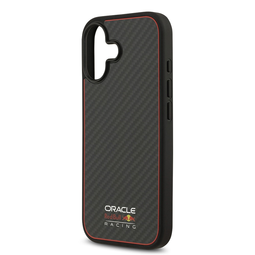 Apple iPhone 17 Kılıf Redbull Orjinal Lisanslı M-safe Şarj Özellikli Karbon Fiber Parlayan Logolu Kevlar Kapak
