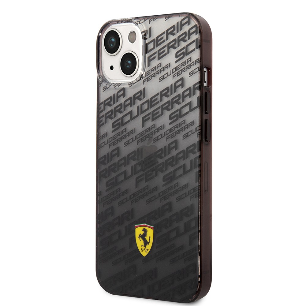 Apple iPhone 14 Kılıf Ferrari Orjinal Lisanlı Transparan SF Baskılı Dizayn Kapak