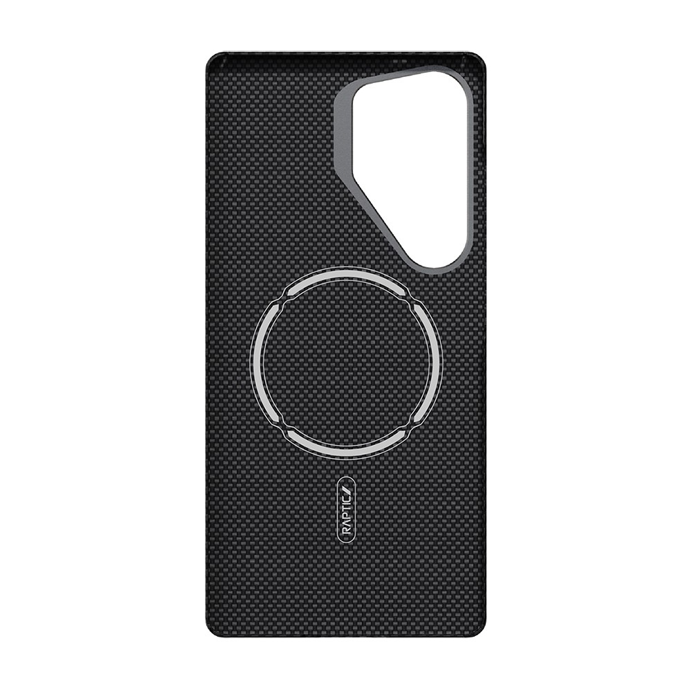 Galaxy S25 Ultra Kılıf M-safe Şarj Özellikli 600D Metal Kamera Çerçeveli Raptic Aramid Fiber Croxx Mondrian Serisi Kapak