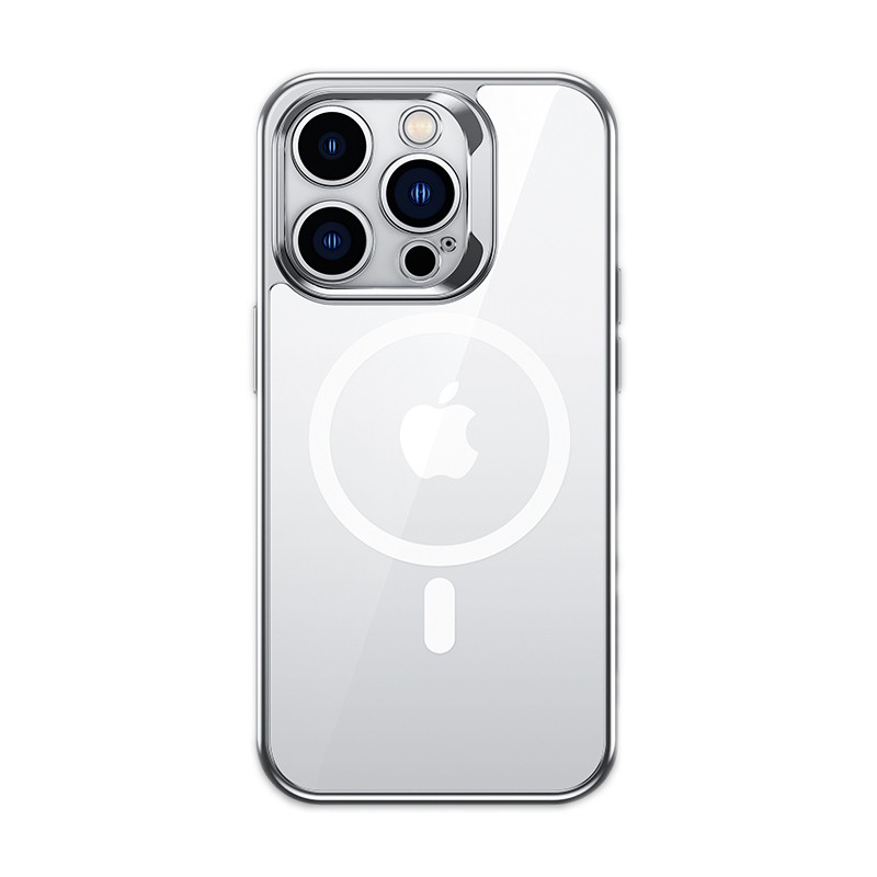 iPhone 14 Pro Max Kılıf Magsafe Şarj Özellikli Premium Cam Arka Yüzey Benks Electroplated Kılıf