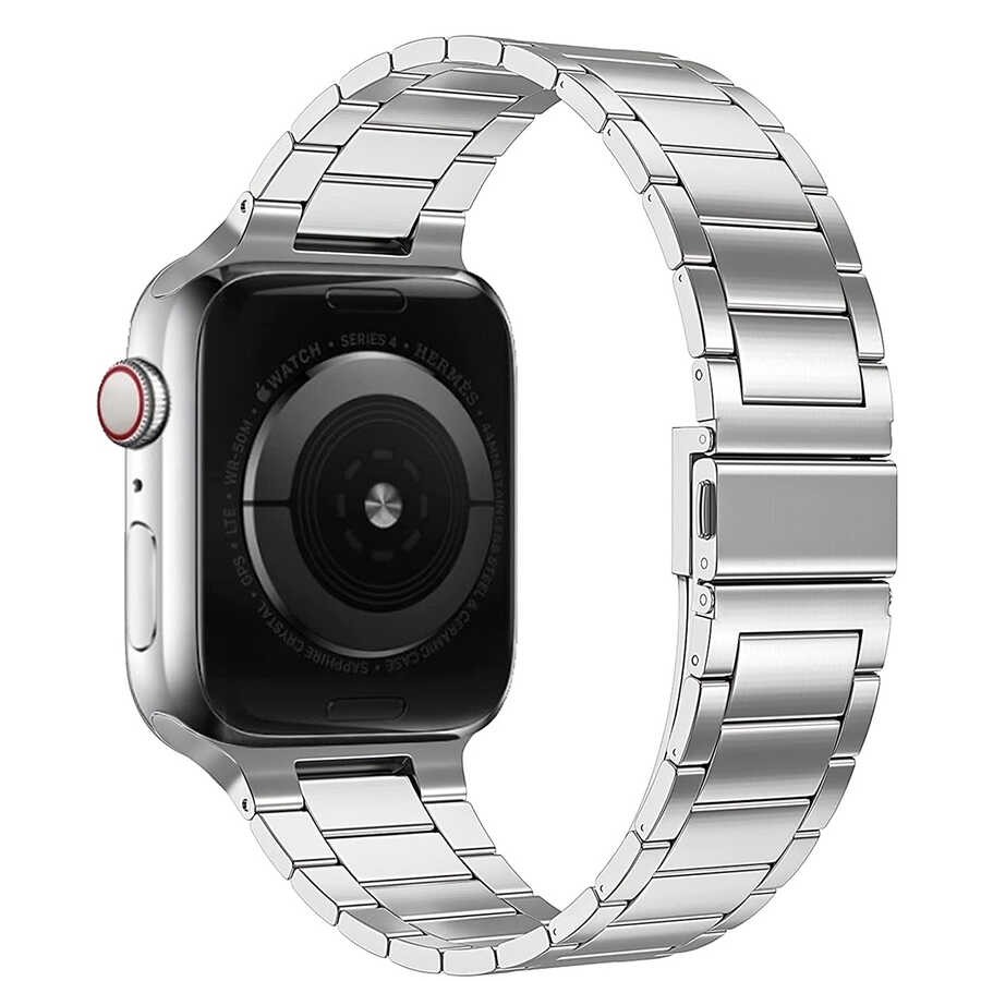 Watch 40mm Wiwu Ultra Thin Steel Belt Three Beads Metal Kordon