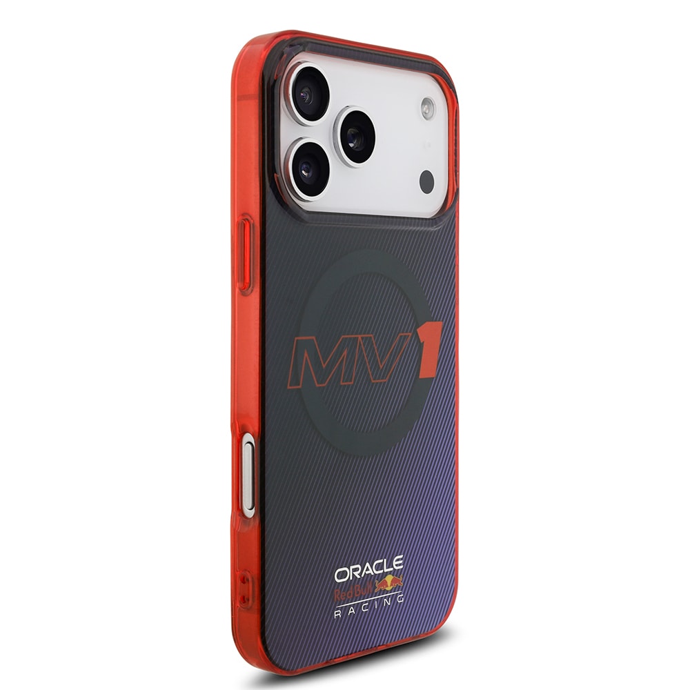 Apple iPhone 17 Pro Max Kılıf Redbull Orjinal Lisanslı M-safe Şarj Özellikli Çift Katmanlı Çizgi Desenli Sert PC MV Kapak