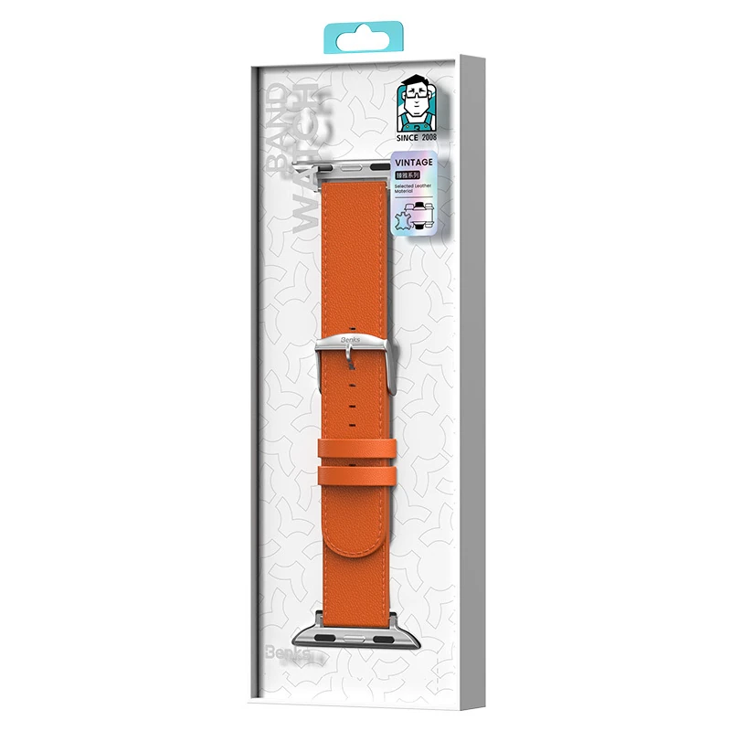 Apple Watch 40mm Benks Vintage Genuine Leather Serisi Deri Kordon Strap Kayış