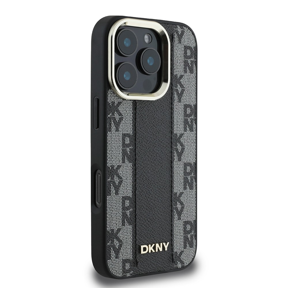 iPhone 16 Pro Max Kılıf DKNY Orjinal Lisanslı Magsafe Şarj Özellikli 3D Yazılı Checkered Pattern Kılıf