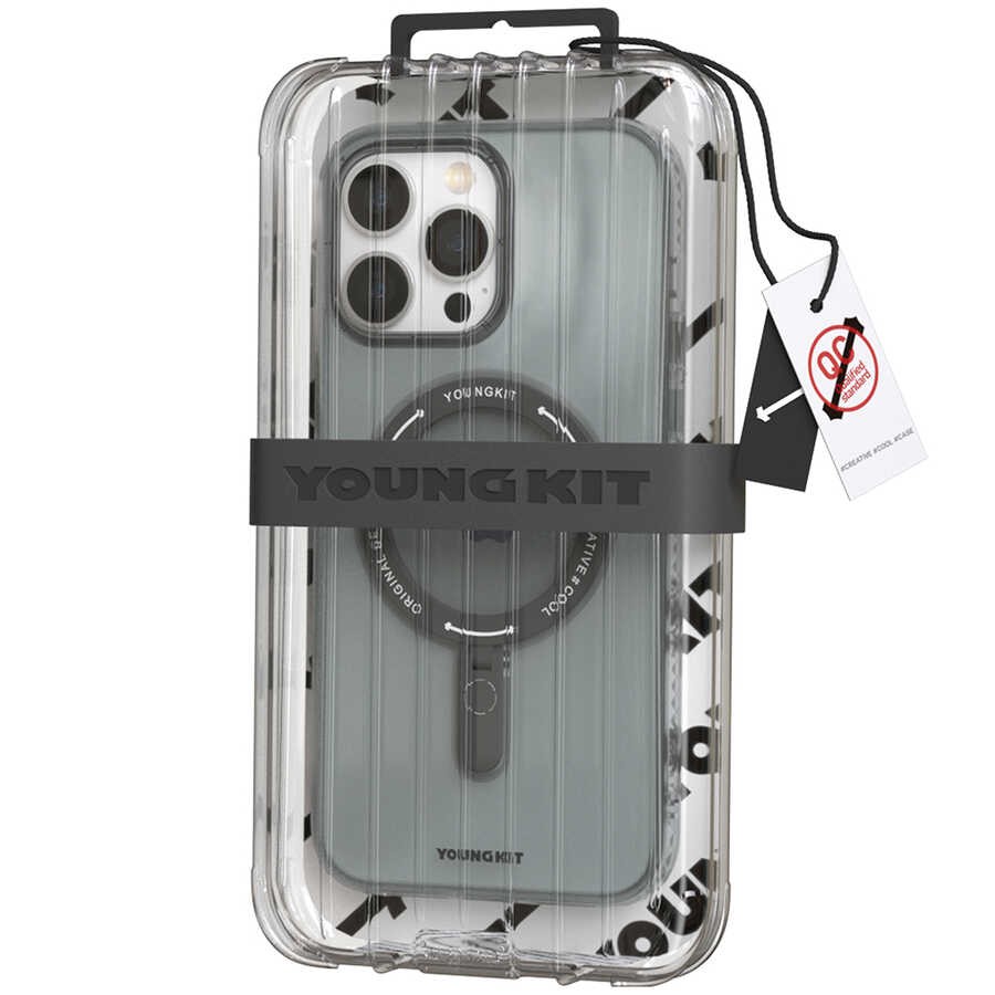iPhone 14 Pro Max Kılıf Magsafe Şarj Özellikli Youngkit Rock Serisi Kılıf