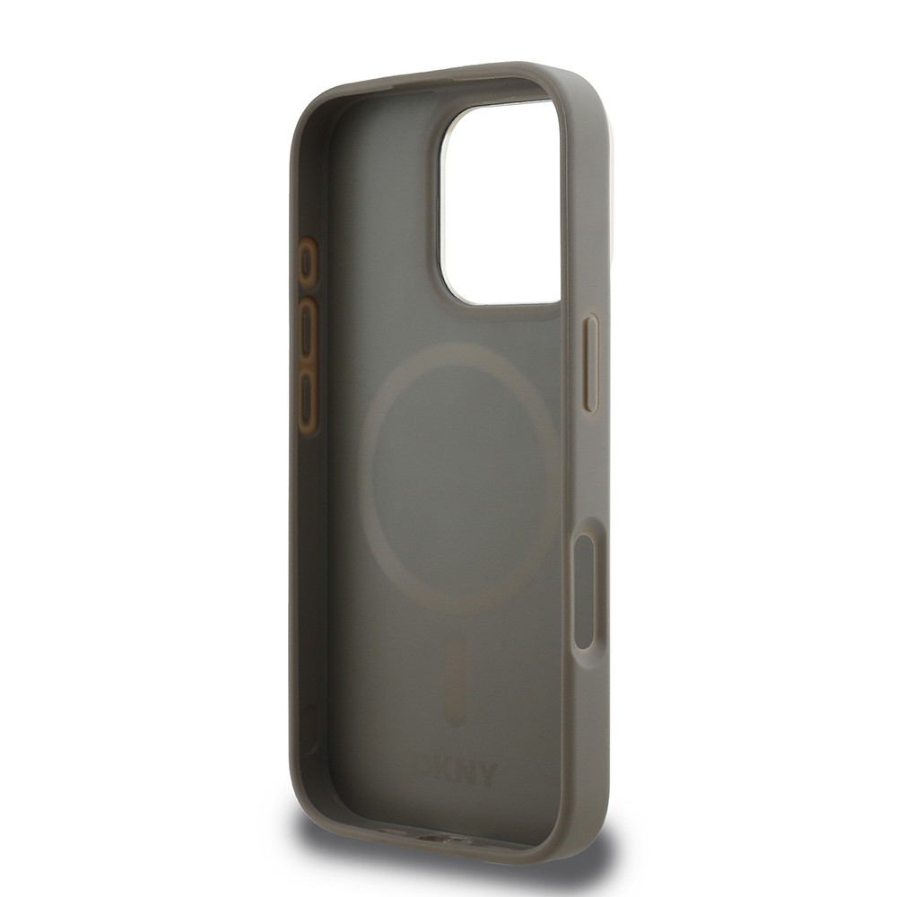 iPhone 16 Pro Kılıf DKNY Orjinal Lisanslı Magsafe Şarj Özellikli 3D Yazılı Checkered Pattern Kılıf