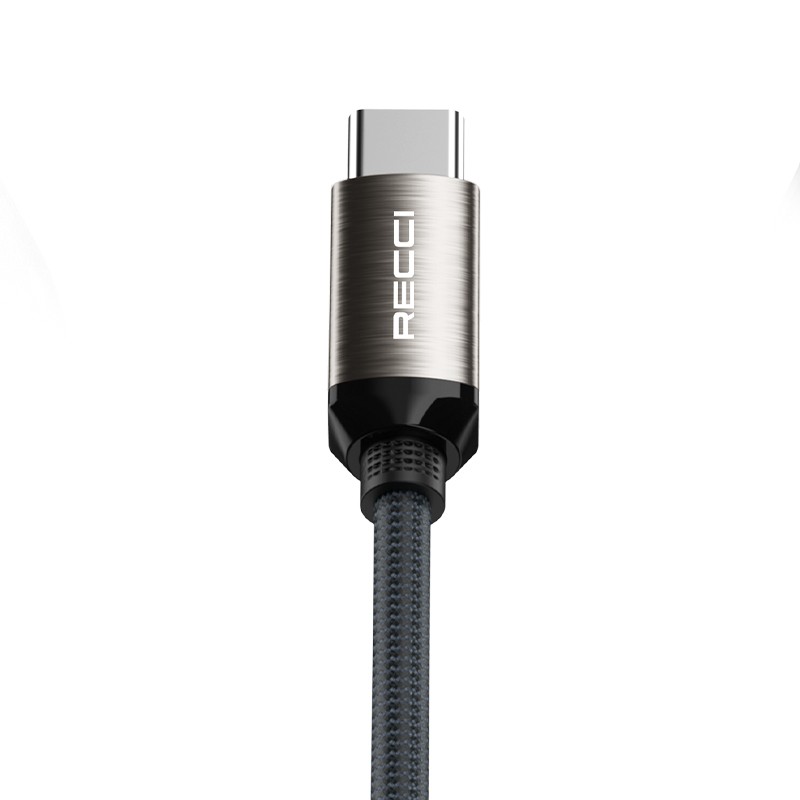 Recci RS35C USB-A to Type-C Örgü Tasarımlı Hızlı Şarj Özellikli Data ve Şarj Kablosu 1M