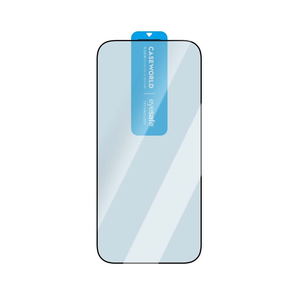 Apple iPhone 16 Pro CaseWorld 3D Eyesafe Mavi Işık Teknolojili 0.15mm Temperli Cam Ekran  Koruyucu + Uygulama Aparatı