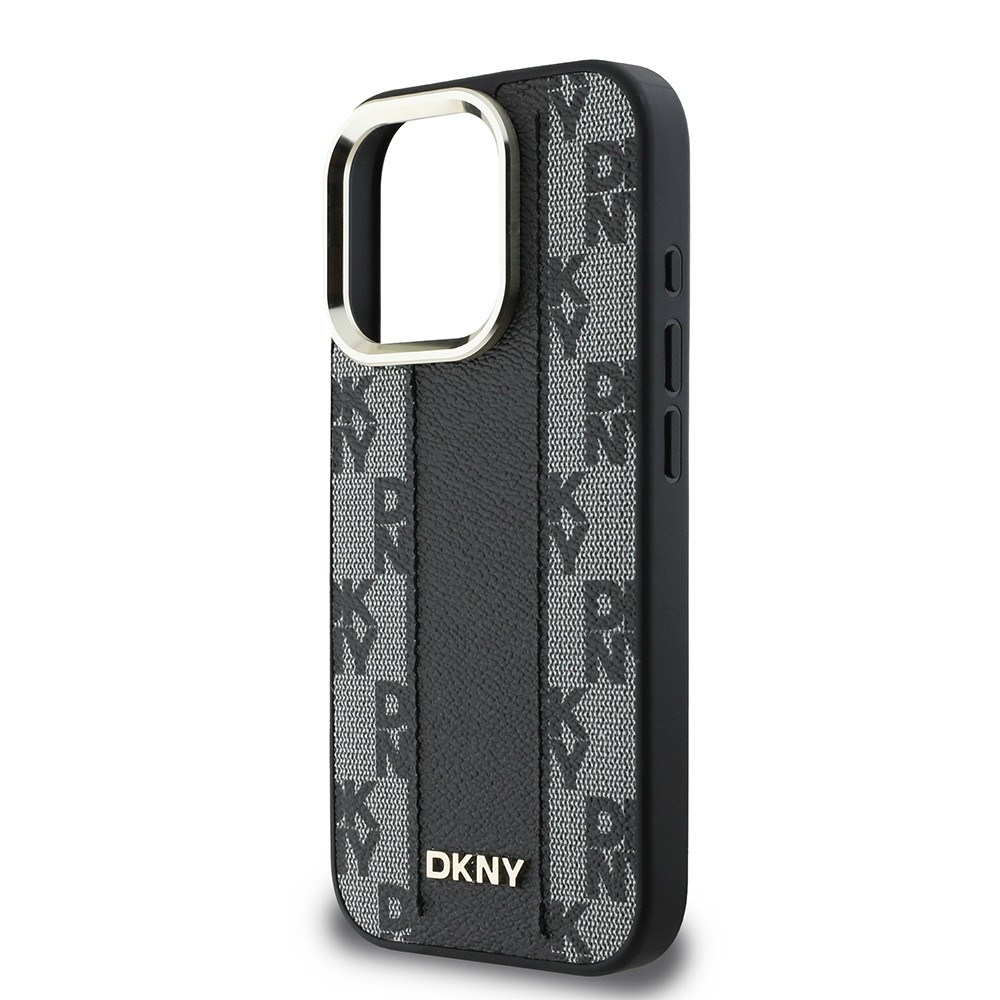 iPhone 16 Pro Max Kılıf DKNY Orjinal Lisanslı Magsafe Şarj Özellikli 3D Yazılı Checkered Pattern Kılıf