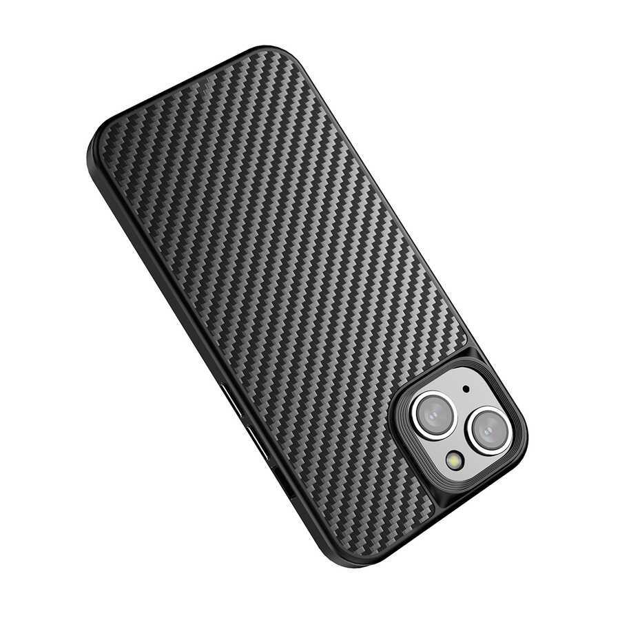 iPhone 14 Plus Kılıf Aramid Karbon Fiber Magsafe Özellikli Wlons Radison Kılıf