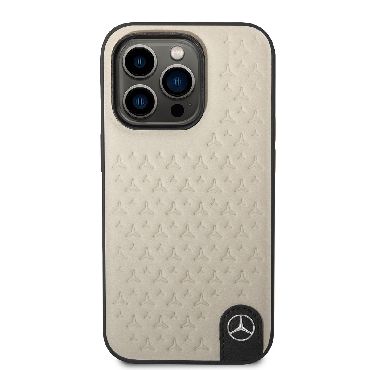 iPhone 14 Pro Max Kılıf Mercedes Benz Hakiki Deri Yıldız Dizayn Kılıf