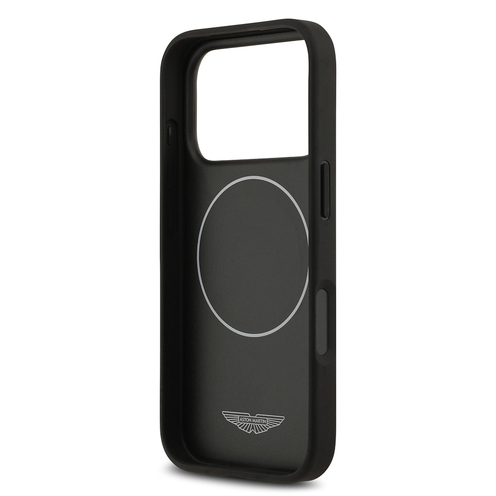 Apple iPhone 17 Pro Kılıf Aston Martin Orjinal Lisanslı M-safe Şarj Özellikli Karbon Fiber Kevlar Kapak