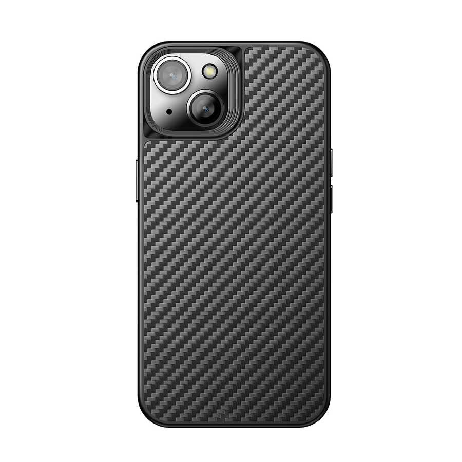 iPhone 14 Plus Kılıf Aramid Karbon Fiber Magsafe Özellikli Wlons Radison Kılıf