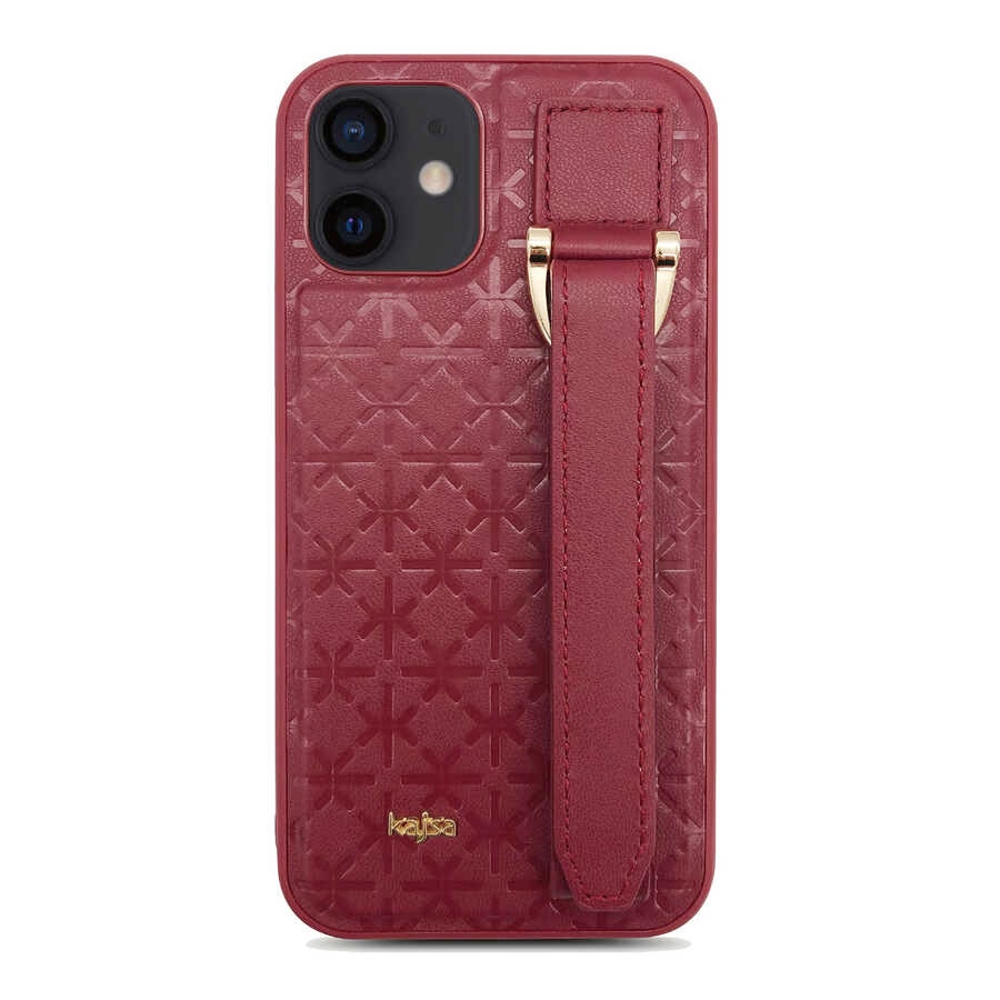 iPhone 12 Kılıf Kajsa Neo Clasic Serisi Mono K Strap Kılıf