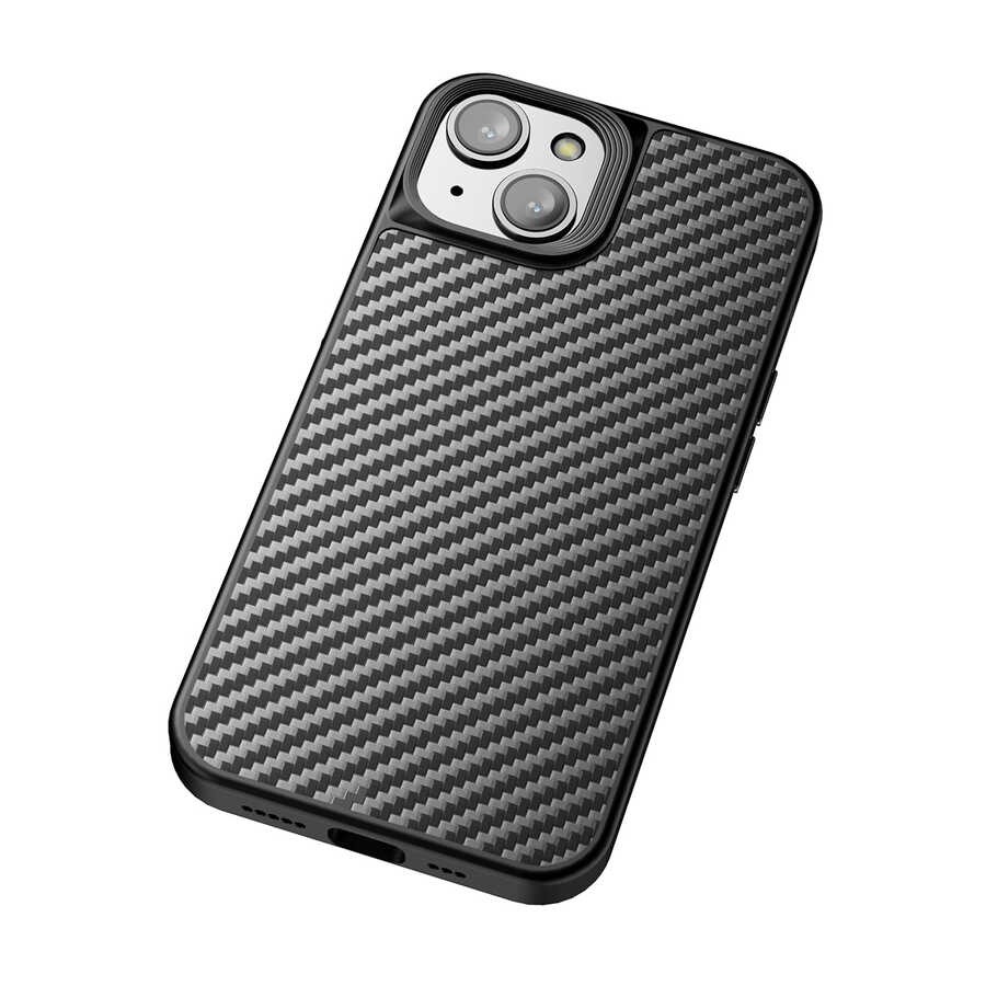 iPhone 14 Kılıf Aramid Karbon Fiber Magsafe Özellikli Wlons Radison Kılıf