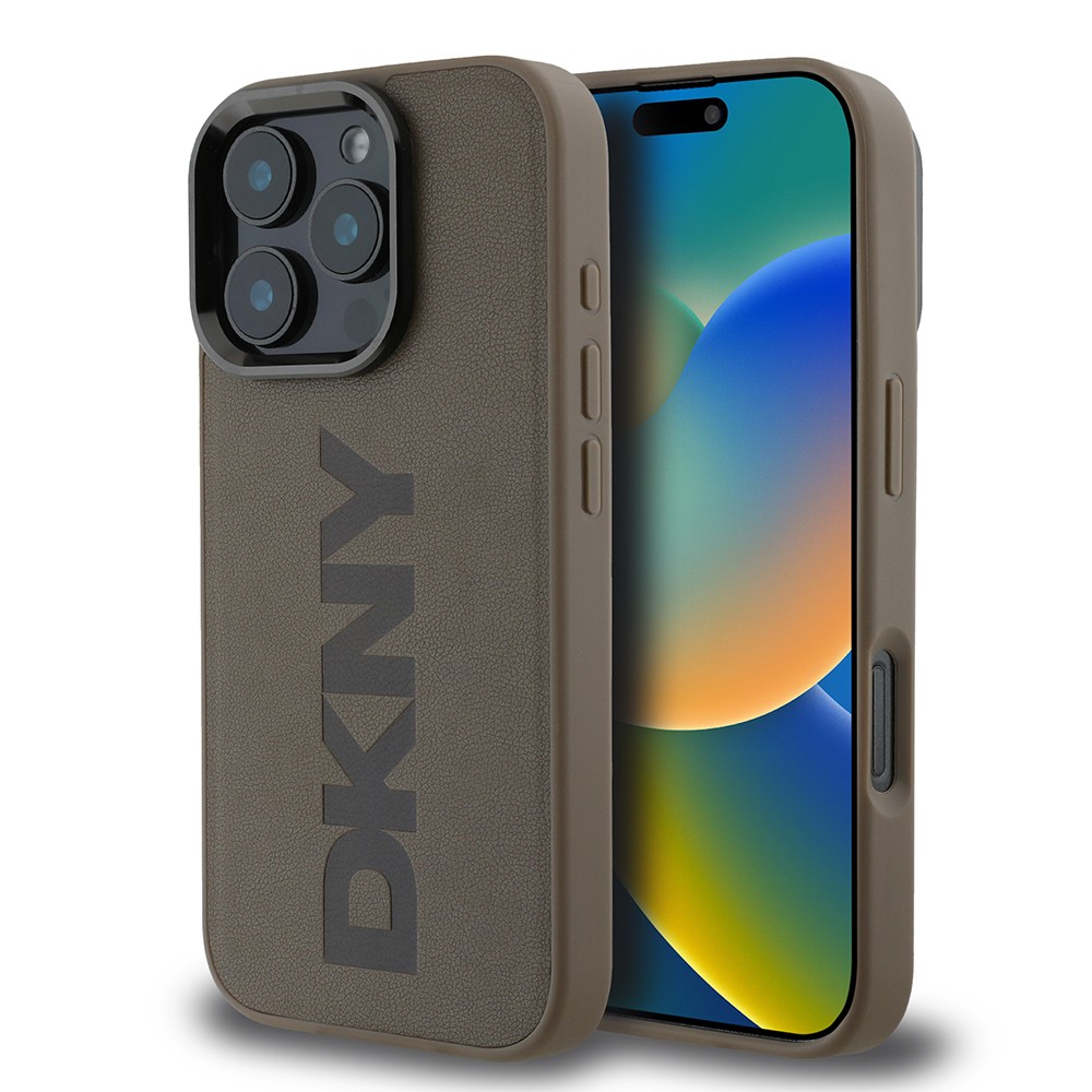 iPhone 16 Pro Max Kılıf DKNY Orjinal Lisanslı Magsafe Şarj Özellikli PU Deri Plain Kılıf