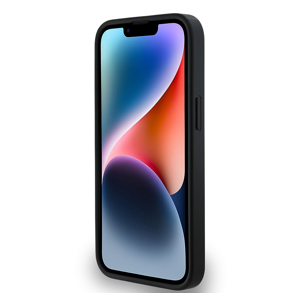 Apple iPhone 14 Kılıf DKNY Orjinal Lisanslı M-safe Şarj Özellikli 3D Yazılı Grid Pattern Kapak