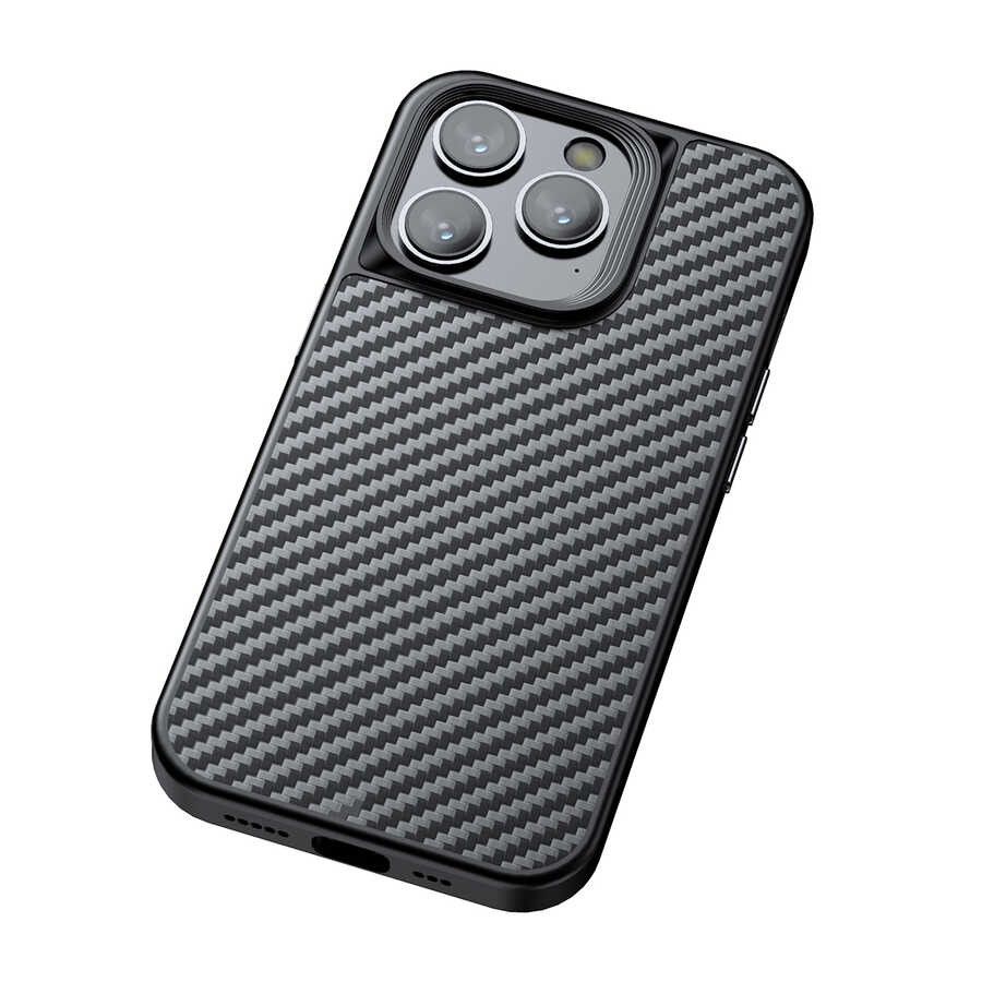 iPhone 14 Pro Max Kılıf Aramid Karbon Fiber Magsafe Özellikli Wlons Radison Kılıf
