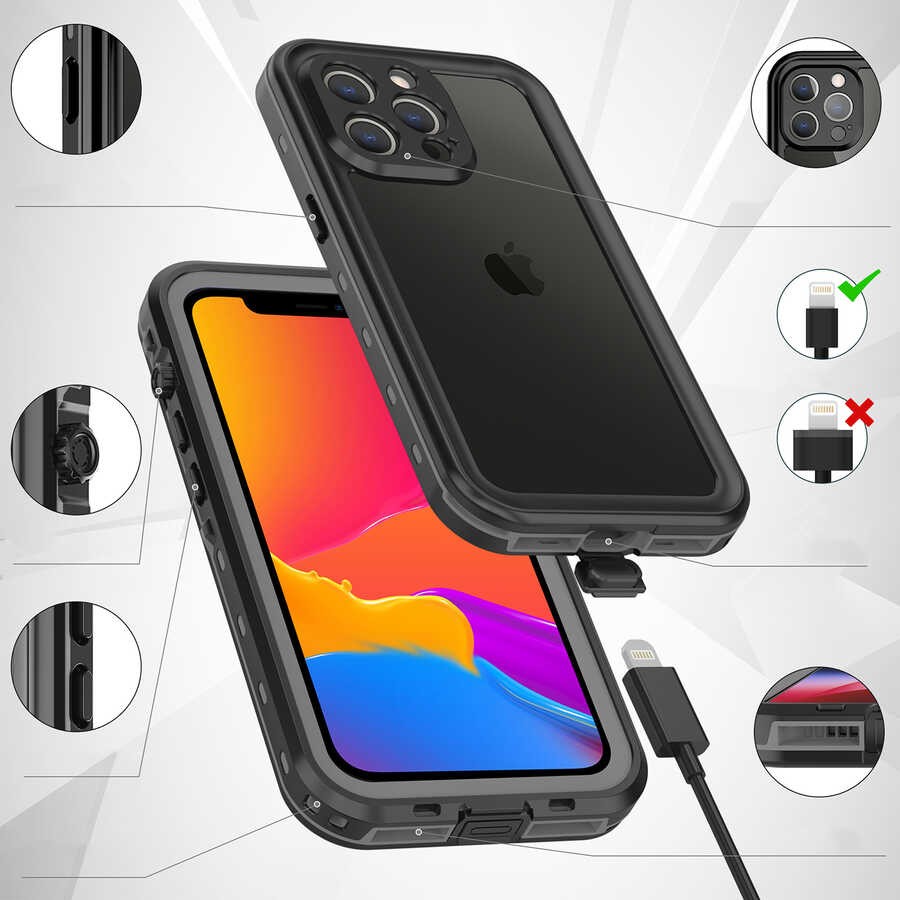 iPhone 13 Pro Max Kılıf 1-1 Su Geçirmez Kılıf