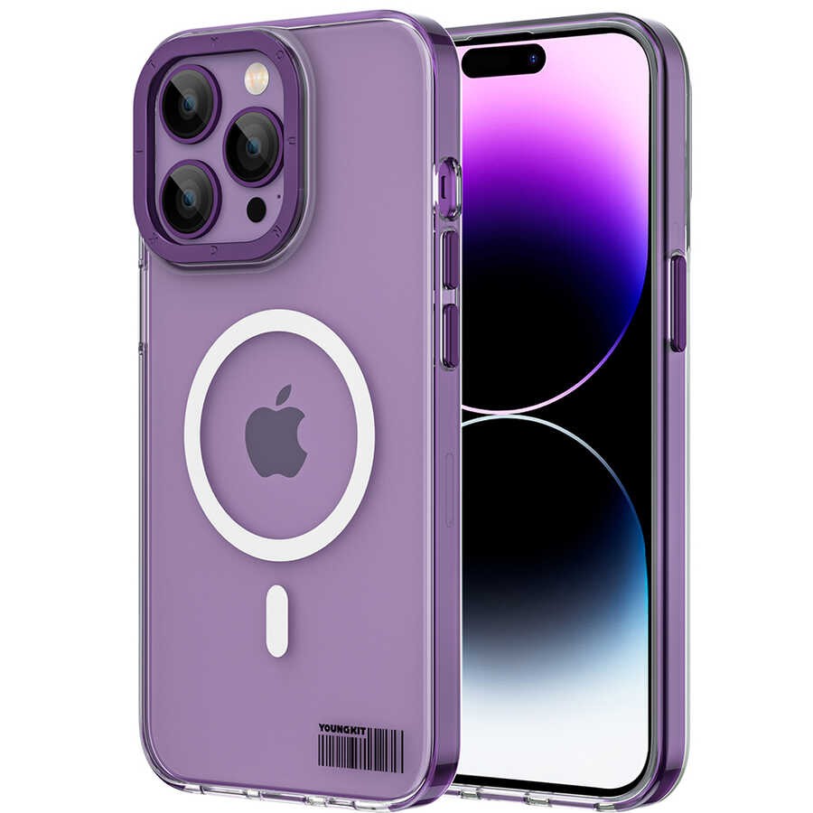 iPhone 14 Pro Kılıf Magsafe Şarj Özellikli Youngkit Coloured Glaze Serisi Kılıf