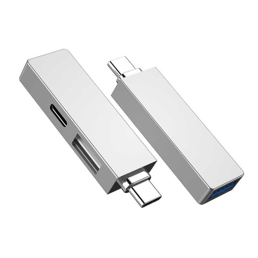 Wiwu Alpha T02 Pro 3 in 1 Type-C Hub PD Portlu Usb Çoğaltıcı