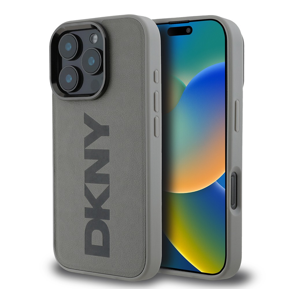 iPhone 16 Pro Kılıf DKNY Orjinal Lisanslı Magsafe Şarj Özellikli PU Deri Plain Kılıf