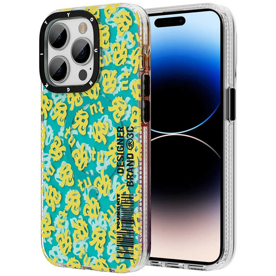iPhone 14 Pro Kılıf Magsafe Şarj Özellikli Youngkit Play Rabbit Serisi Kılıf