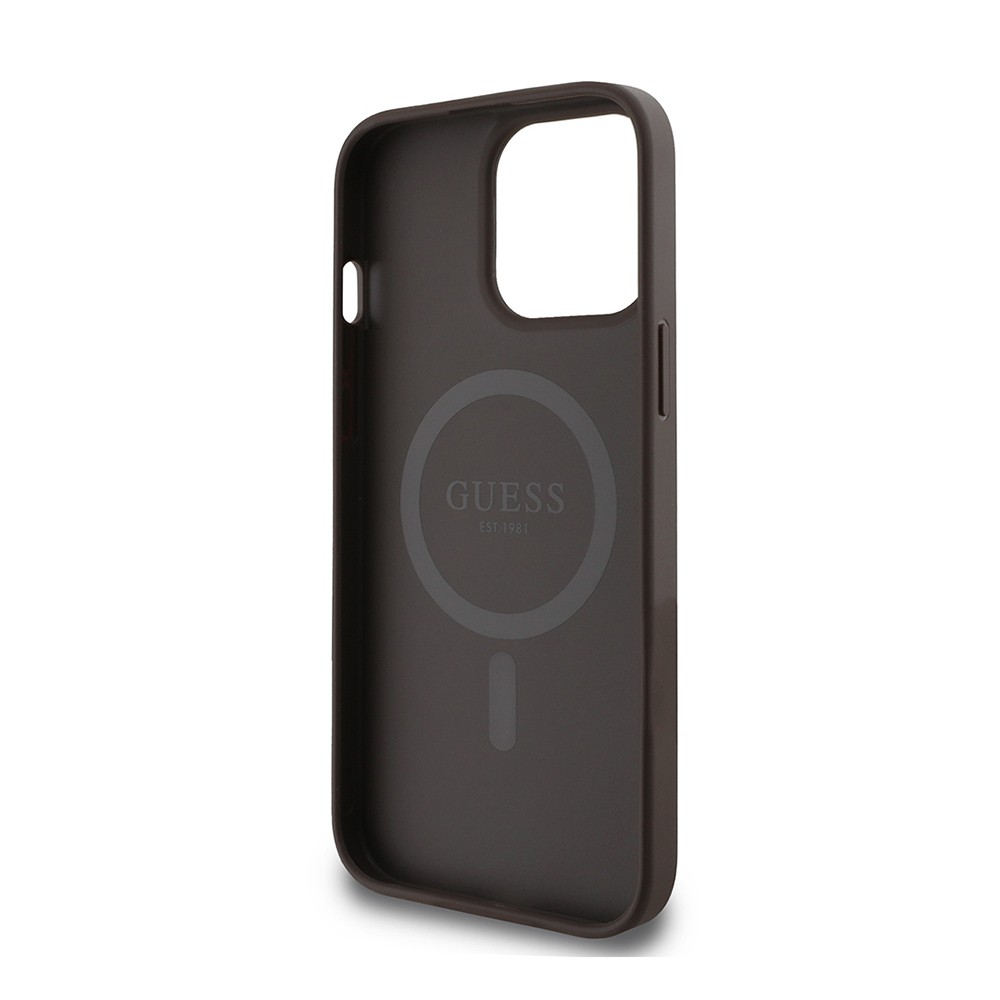 iPhone 14 Pro Max Kılıf Guess Orjinal Lisanslı Magsafe Şarj Özellikli 4G Desen Yazı Logolu Kılıf