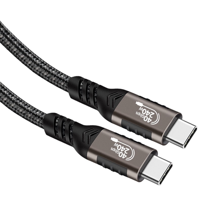 Qgeem QG01 Type-C to Type-C USB4 PD Data Kablosu 240W 40Gbps 8K@60Hz 0.2 Metre