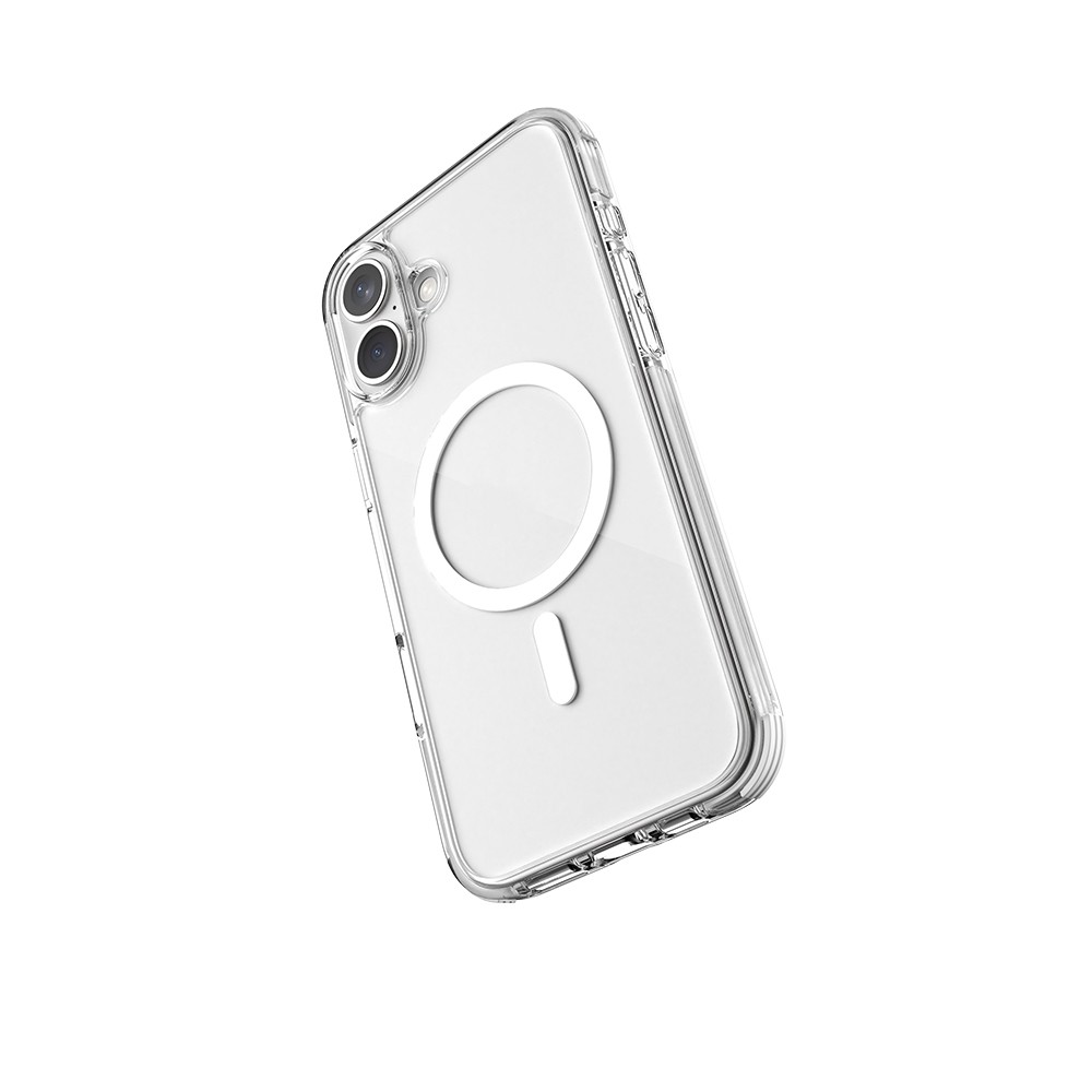 iPhone 16 Plus Kılıf Magsafe Şarj Özellikli Airbag Tasarımlı Raptic Clear Serisi Şeffaf Kılıf
