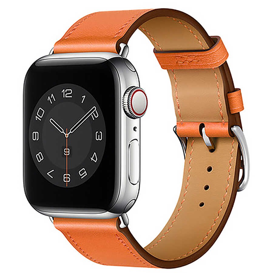 Watch Ultra 49mm Kordon Wiwu Attleage Watchband Hakiki Deri Strap Kayış