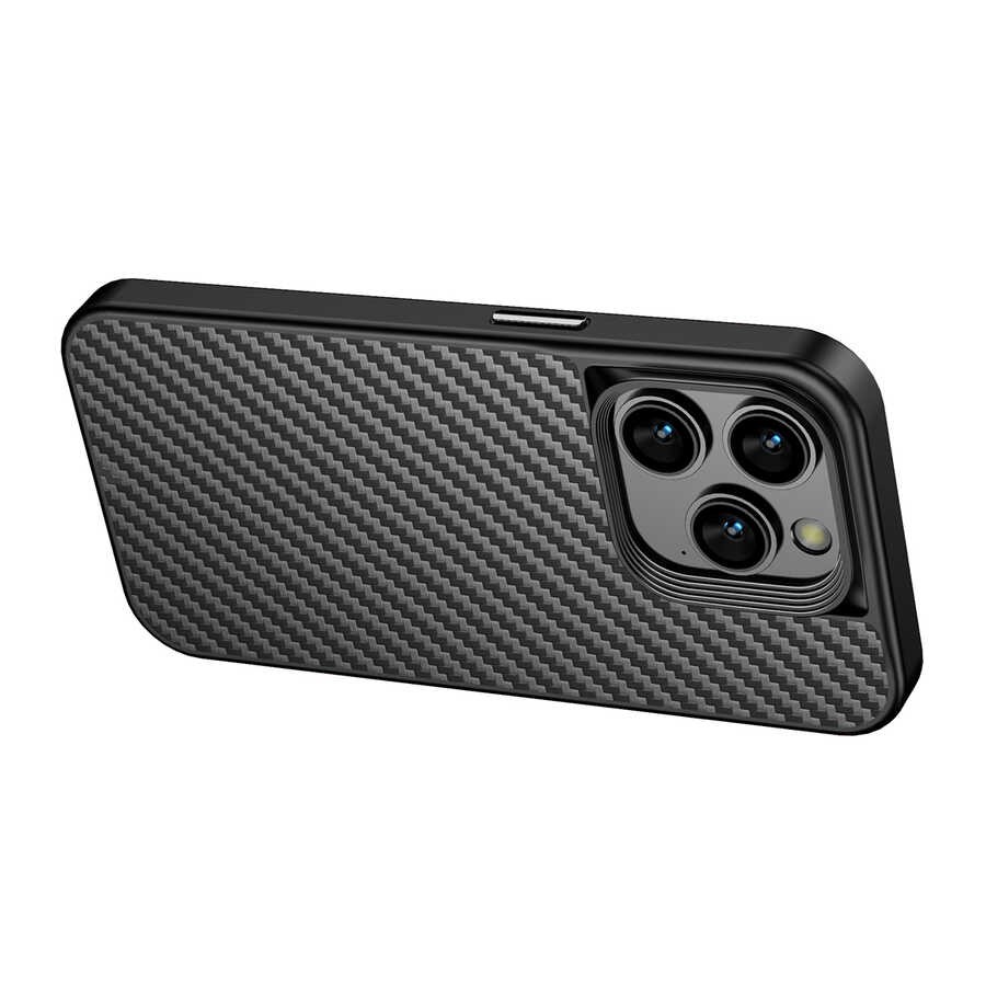 iPhone 14 Pro Max Kılıf Aramid Karbon Fiber Magsafe Özellikli Wlons Radison Kılıf