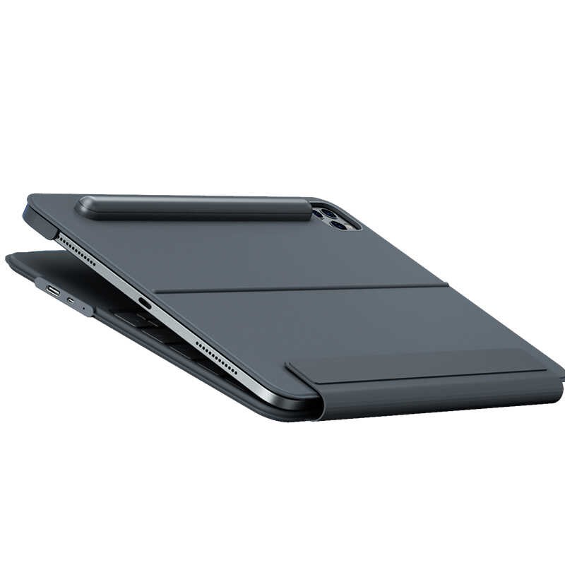 iPad Pro 12.9 2021 (5.Nesil) Benks KB02 Kablosuz Klavyeli Kılıf