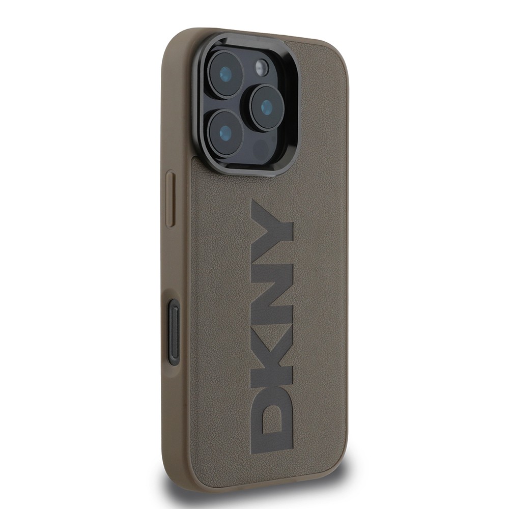 iPhone 16 Pro Max Kılıf DKNY Orjinal Lisanslı Magsafe Şarj Özellikli PU Deri Plain Kılıf