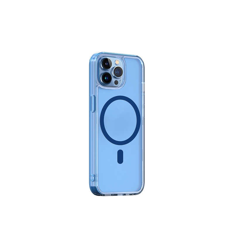 iPhone 14 Pro Max Wiwu Magsafe Şarj Özellikli Lens Korumalı Şeffaf Silikon Kapak