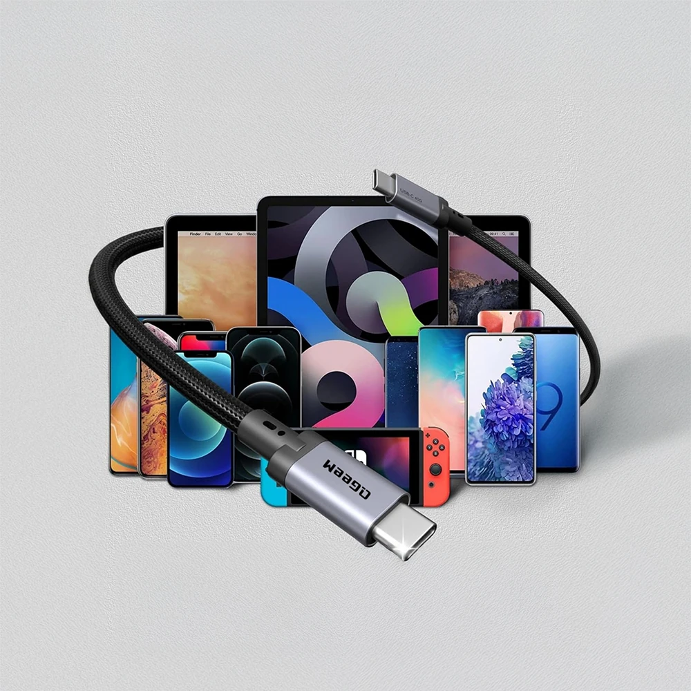 Qgeem QG03 Type-C to Type-C PD 40G 8K@60Hz Data Kablosu 240W 1M