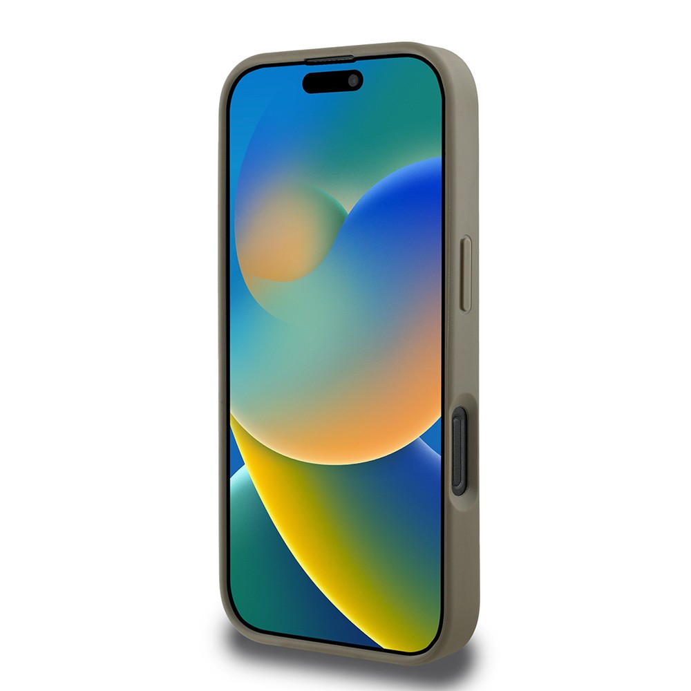 Apple iPhone 16 Pro Kılıf DKNY Orjinal Lisanslı M-safe Şarj Özellikli 3D Yazılı Grid Pattern Kapak